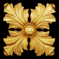 Ornament elements, vintage gold floral