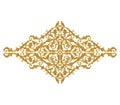 Ornament elements, vintage gold floral designs