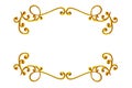 Ornament elements, vintage gold floral designs