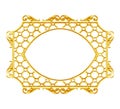 Ornament elements, vintage gold frame floral designs Royalty Free Stock Photo