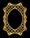 Ornament elements, vintage gold frame floral designs Royalty Free Stock Photo