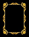 Ornament elements, vintage gold frame floral designs Royalty Free Stock Photo