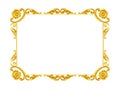 Ornament elements, vintage gold frame floral designs Royalty Free Stock Photo