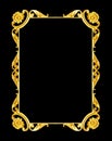 Ornament elements, vintage gold frame floral designs Royalty Free Stock Photo