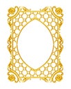 Ornament elements, vintage gold frame floral designs Royalty Free Stock Photo