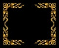 Ornament elements, vintage gold frame floral designs Royalty Free Stock Photo