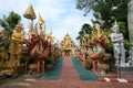 Ornament: entrance view of Wat Tai-Phra-Chao-Yai Royalty Free Stock Photo