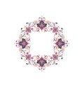 Ornament floral round frame nature.