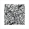 Ornament Floral Vector Ilustration Royalty Free Stock Photo