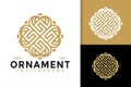 Ornament Flower Heart Logo Design, brand identity logos vector, modern logo, Logo Designs Vector Illustration Template Royalty Free Stock Photo
