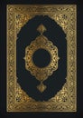 Ornament Frame Gold Arabian Calligraphy Isolated Decorative Cover