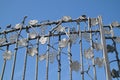 Ornament on gates of Golan Heights Winery, Israel