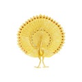 Ornament of gold plated vintage floral