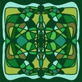 Ornament on green background,tile, beautiful decorative seamless pattern, Royalty Free Stock Photo