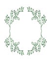 Ornament with green branches. Wreath for cards.