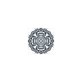 Ornament or mandala love design vector graphic element Royalty Free Stock Photo