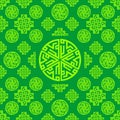 Arabic, Islamic, Oriental, Ornament, Green Seamless pattern texture background. Vector ramadan mubarak.