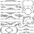 Ornament ornane design elements set Royalty Free Stock Photo