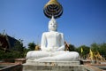 Ornament: single huge white buddha statue