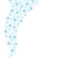 Ornament of snowflakes in the form of waves, curls or snow blizzard. Vector illustration