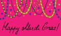 Banner of beads garland. Vector illustration