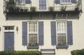 Ornamental apartment windows and balcony, Savannah, GA Royalty Free Stock Photo