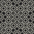 Ornamental arabic muslim seamless pattern islam line texture Royalty Free Stock Photo