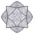 Ornamental bohemian Mandala. Tattoo art design