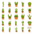 Ornamental Cactus Potted Plants Icons