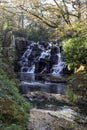 The Ornamental Cascade waterfall in Virginia Water, Surrey, UK Royalty Free Stock Photo