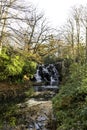 The Ornamental Cascade waterfall in Virginia Water, Surrey, UK Royalty Free Stock Photo