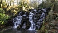 The Ornamental Cascade waterfall in Virginia Water, Surrey, UK Royalty Free Stock Photo