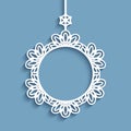 Cutout paper Christmas ornament Royalty Free Stock Photo