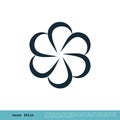 Ornamental Clover Flower Icon Logo Vector Template Illustration Design. Vector EPS 10 Royalty Free Stock Photo