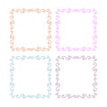 Ornamental Colorful Wedding Frames Collection