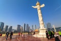 Ornamental column in Xinghai square Royalty Free Stock Photo