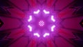 Ornamental 3d illustration of purple poly angular pattern