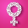 Ornamental decorative gender female symbol