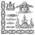 Ornamental design element of Lviv historical