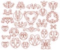 Ornamental design elements, series.Vector illustration. Royalty Free Stock Photo