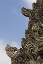 Ornamental detail carved in stone, part of a Hindu temple, Bali, Indonesia