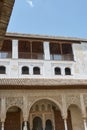 ornamental details of the moorish castle of Alhambra Royalty Free Stock Photo