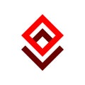 Ornamental Diamond Square Logo Template Illustration Design. Vector EPS 10 Royalty Free Stock Photo