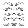 Ornamental dividers or page decoration vector collection