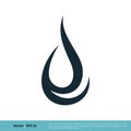 Ornamental Drop Water Icon Vector Logo Template Illustration Design. Vector EPS 10 Royalty Free Stock Photo