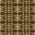 Ornamental elegance seamless pattern design on brown background Royalty Free Stock Photo