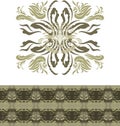 Ornamental element and seamless arabic border