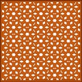 Ornamental fence on white background generated texture