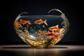 Ornamental Fish big bowl animal. Generate Ai