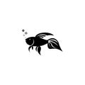 ornamental fish logo icon illustration animal design vector